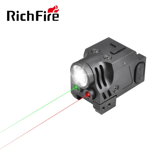 Lançamento rápido 20 mm trilho verde vermelho laser DOT mira combinação lanterna tática de caça